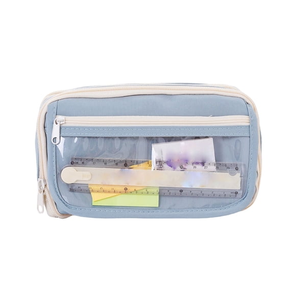 Sruoe Pencil Case, Cute Pencil Pouch, Multi-Layer Pencil Cases with Zipper, Large Capacity Pencil Bag Pen Case Pen Pouch, Sturdy Stationery Bag, Office Supplies & Makeup Bag