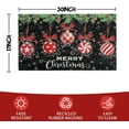 thumbnail image 3 of Christmas Door Mat Outdoor for Front Door Decorations,Holly Berries Merry Christmas Doormat, Winter Xmas Holiday Welcome Floor Mat Rug for Porch Entrance Farmhouse Decor,30" x 17", 3 of 6