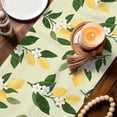 thumbnail image 3 of Lemons Leaves Table Runner 72 Inches, Summer Fruits Floral Botanical Yellow Bed Runner Dresser Scarves Tabletop for Indoor Outdoor Parties/Ceremony/Banquet, 14" x 72", 3 of 9