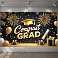 thumbnail image 5 of Red Theme Graduation Banner Colorful Balloons Graduation Backdrop Graduation Cap Tassel Design Grad Celebration Background for Graduation Ceremony Grad Party Photo Backdrop, 5 of 9