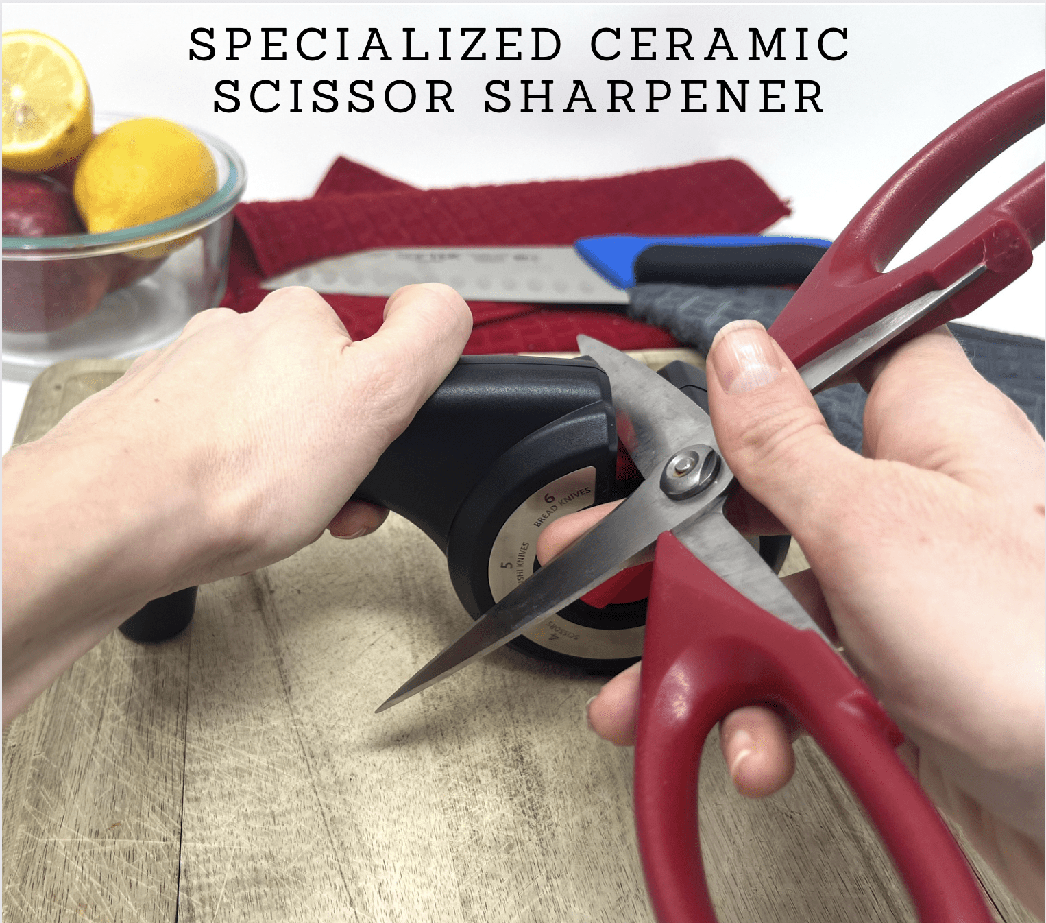 Cutlery Mania Knife and Scissor Sharpening Tool | 6 Specialized Sharpeners | Professional sharpening
