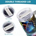 thumbnail image 5 of SKYSONIC Insulated Tumblers with Lids and Straws Handles 40oz Water Bottle Butterfly Flower Travel Mug Reusable Stainless Steel Thermos Vacuum, 5 of 7