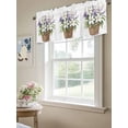 thumbnail image 6 of Emerging Blossoms Floral Curtain Valances for Windows, Summer Botanical Spring Kitchen Valance Window Treatment, Light Filtering Block Curtains for Bathroom/Bedroom/Living Room 42'' x 18'', 6 of 9