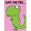 RSVP Dinosaur Love You This Much 3D Pop Out Humorous : Funny Valentine's Day Card