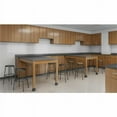thumbnail image 5 of Lorell LLR83082 30 in. Metal Shop Stool with Wood & Medium Density Fiber Seat - Light Gray, 5 of 7