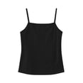 thumbnail image 4 of ClodeEU Women's V Neck Spaghetti Strap Tank Top, Casual Loose Fit Solid Color Sleeveless Tops Black,Women's Plus L, 4 of 6