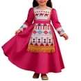 thumbnail image 1 of Rhuody Robe Décontractée pour Fille Enfant à Manches Longues Robes Fluides Robe de Danse Fête Robe Nationale Vêtements Rétro 6-7 Ans Rose, 1 of 9