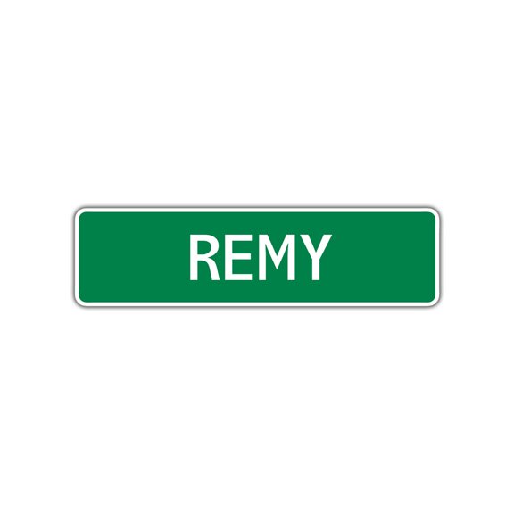 Remy Girls Children Name Letter Printed Wall Plaque Decoration Label Indoor Outdoor Unique Novelty Aluminum Metal Sign 4"x13.5"
