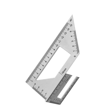 

45/90 Degree Layout Miter Gauge Aluminum Alloy Multifunctional Angle Gauge Layout Square for Woodworking Industrial