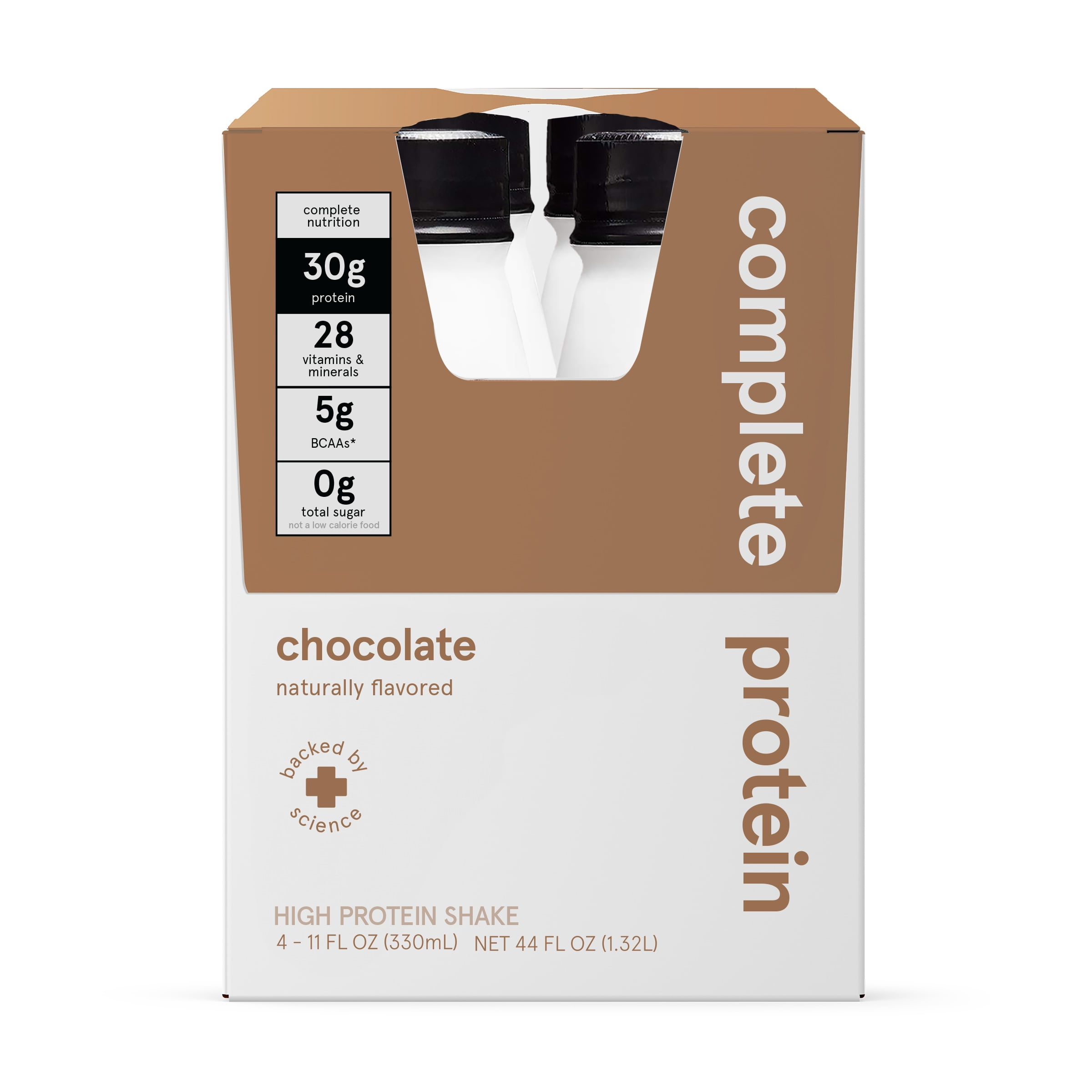 Soylent Complete Protein Naturally Flavored Nutrition Shake, Chocolate, 11 oz, 4 ct
