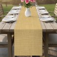 thumbnail image 6 of Yellow Table Runner 90 Inches Long, Dining Table Runners Dresser Scarves, Rustic Farmhouse Solid Color Kitchen Coffee Tablerunner for Tabletop Party Birthday Holiday Wedding Baby Shower 13"x90", 6 of 8
