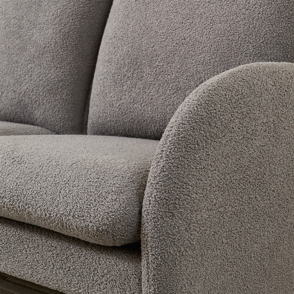 Modern 59" Loveseat Sofa - Small Couch for Apartment & Bedroom with Sherpa Fabric