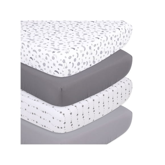 Refurbished The Peanutshell Celestial 4-Pc. Crib Sheet - Celestial