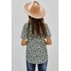 thumbnail image 2 of ABPHQTO Camiseta de mujer con cuello de pico y estampado de sarape de leopardo, 2 of 5