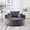 Grey + Polyester, variant on 55'L Chenille Sponge single sofa,No Assembly Required,Fluffy Modern Sleeper Chair for Living room, Bedroom, Lounge and Projection Room(Not a swivel chair.)