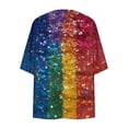 thumbnail image 4 of Cardigans for Women,Chiffon Summer Kimono Cardigan 3/4 Sleeve Open Front Beach Kimono Hawaiian Floral Printed Lightweight Casual Beach Cover Up Plus Size Multicolor M, 4 of 5