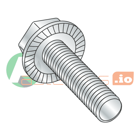 

10-32 x 3/4 Serrated Hex Flange Screws / Unslotted / Steel / Zinc (Quantity: 4 000 pcs)