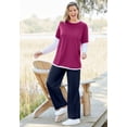 thumbnail image 5 of Woman Within Plus Size Layered-Look Crewneck Tee, 5 of 6