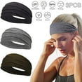 thumbnail image 1 of 3pcs Elastic Headbands Sports Yoga Gym Hair Bands Head Wrap Stretch Sweatband US, 1 of 6