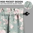 thumbnail image 5 of Exotic Floral Kitchen Curtains 3-Piece Set - Vibrant Hawaiian Hibiscus & Monstera Print, Semi-Sheer Farmhouse Tier Curtains with Valance, Rod Pocket Design, 5 of 6