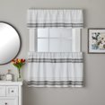 thumbnail image 5 of SKL Home Slate Stripe Tier Curtain Pair, White, 56x24, 5 of 5