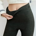 thumbnail image 2 of Soft Clouds Leggings for Women, Soft Clouds Fleece Leggings Casual Warm Winter Solid Pants Dark Gray L, 2 of 6
