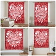 thumbnail image 5 of Happ Valentine's Day Semi Sheer Curtains Drapes for Living Room, Bedroom, French Doors Window 63 Inches Long, Red Love Hearts Romantic Rod Pocket Chiffon Curtain Drapery Voile Draperies Panel, 5 of 8