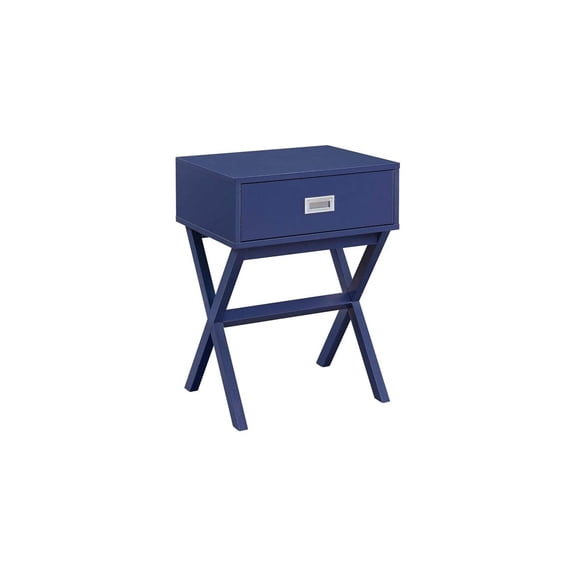 Cobalt Blue End Table with Drawer - Living Room Side Table - 15.75" Wide