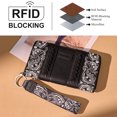 thumbnail image 5 of Wrangler Western Wallet for Women RFID Paisley Wristlet Purse with zipper, Black, 5 of 7