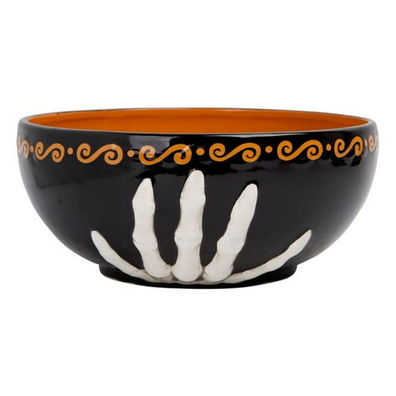 Home Essentials & Beyond 44505 9 in. Skeleton Hand Ceramic Bowl for Unisex