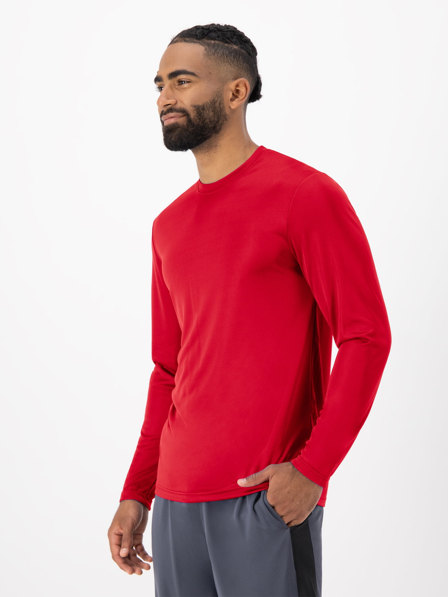 Hanes Men's Sport Cool DRI Performance Long-Sleeve T-Shirt (50+ UPF), Sizes S-3XL