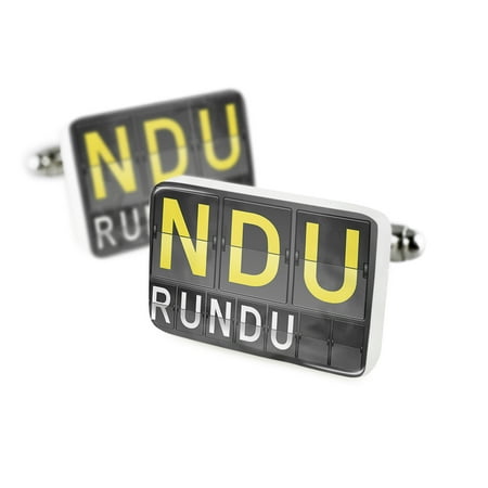 Cufflinks NDU Airport Code for RunduPorcelain Ceramic NEONBLOND