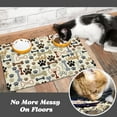 thumbnail image 5 of Dog Food Mats for Floors Waterproof, Dog Cat Water Bowl Mats Pet Feeding Absorbent Mat Dog Cat Pet Placemats for Food and Water Beige 12 * 20 inch, 5 of 6