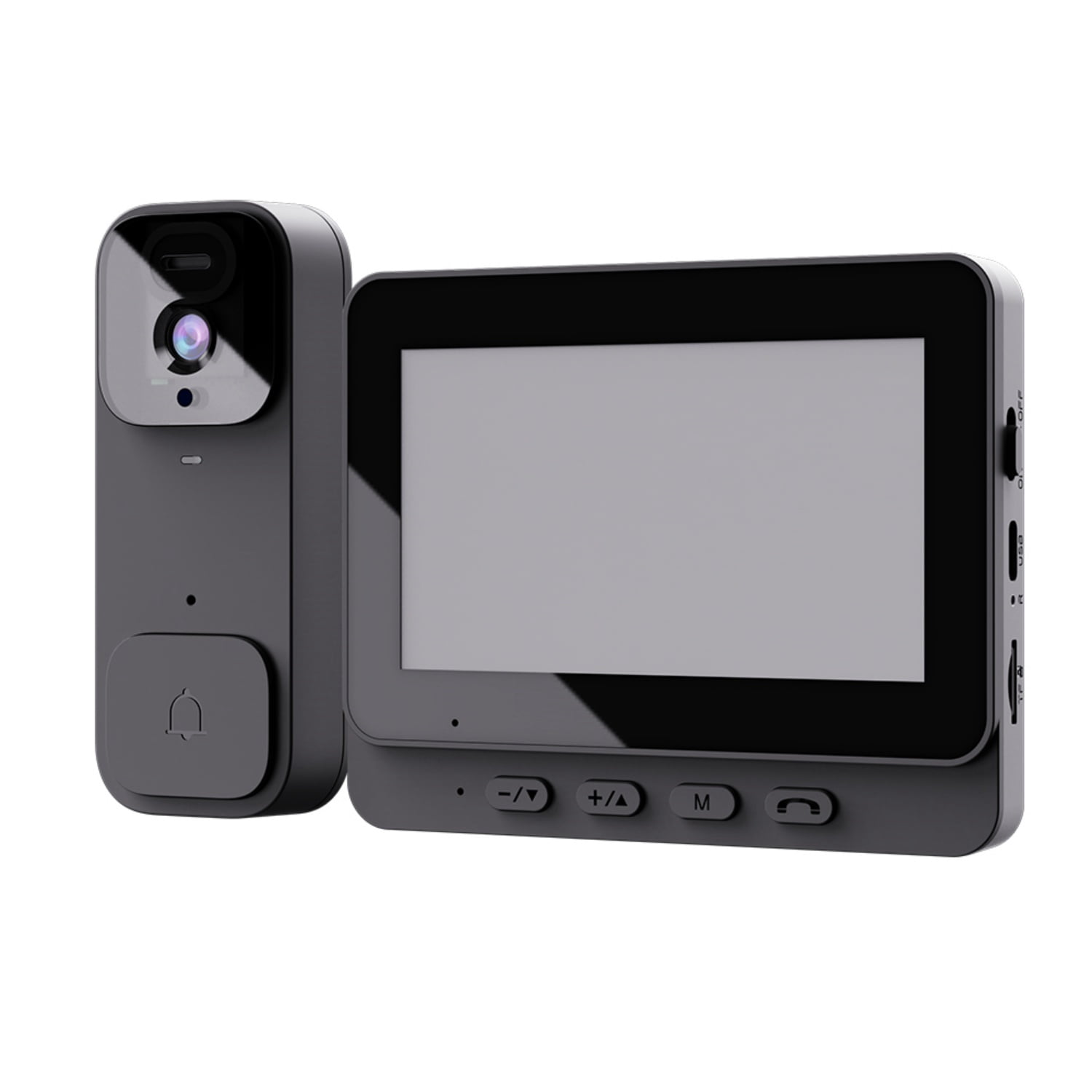Visual Smart Doorbell with 4.3" Color Display, 300K Camera for home security