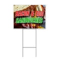 thumbnail image 1 of Bacon & Egg Sandwich (18" x 24") Yard Sign, Includes Metal Step Stake, 1 of 6