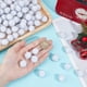 thumbnail image 3 of 120 bolas de pompones con purpurina, 20 mm, de fibra blanca, suaves, esponjosas y redondas, para decoración., 3 of 9