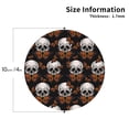 thumbnail image 2 of Vsdgher Butterfly Skull Leather Coasters for Drinks, Durable Drink Coasters 4 Set for Tabletop Protection, Luxurious Home Décor and Housewarming Gift ( {designName})Round Shape, 2 of 6