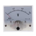 thumbnail image 1 of DOLITY Rectangle Ammeter Current Tester Analog Panel Voltmeter, Measuring Range 0-150V 0-600V, 1 of 7