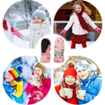 thumbnail image 5 of Guantes de esquí con estampado divertido para niños y niñas, impermeables, resistentes al viento, cálidos guantes para jugar en la nieve, color rosa, 5 of 5