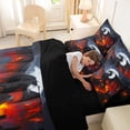thumbnail image 4 of Erosebridal Horror Dragon Boys Bedding Comforter Set 7 Pieces, Sky Moon Full Bedding Set, Black Red, 4 of 7