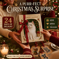 thumbnail image 4 of 2026 Cat Christmas Advent Calendar, 24-Day Countdown with Flat Plastic Feline Ornaments, Festive Holiday Display for Wall, Desk, Window, Fireplace, Living Room, Party & Home Decoration, 4 of 19