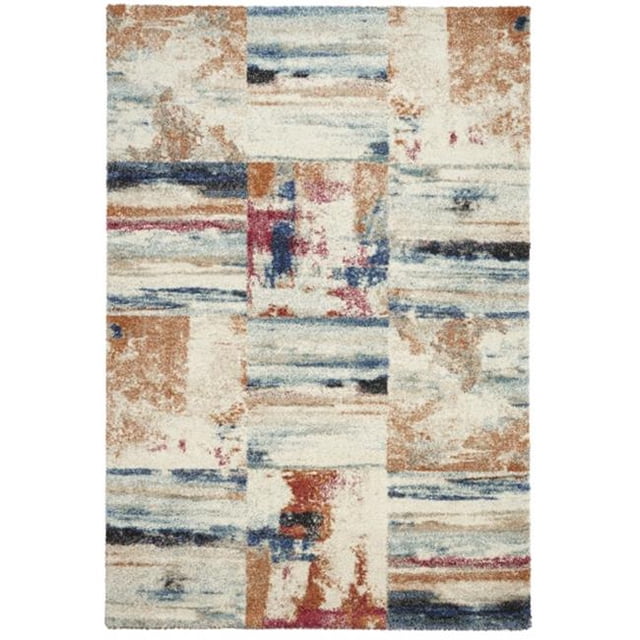 Dynamic Rugs MR710231256161 Mehari Rugs, Ivory & Multi - 6.7 x 9.6 in.