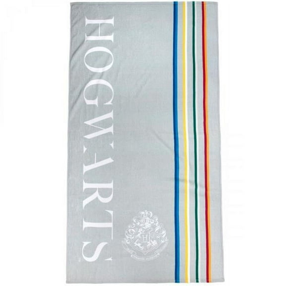 Harry Potter 849453 Harry Potter Hogwarts Varsity Stripes Oversized Beach Towel