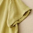 thumbnail image 4 of Taqqpue Womens Summer Plus Size Cotton Tops Solid Color Crew Neck Short Sleeve T Shirts Loose Fit Casual Basic Blouses Tops with Pockets, 4 of 8