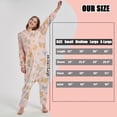 thumbnail image 7 of SWEETXIN Women's Snug Fit Butterfly One-Piece Pajamas, Glow-in-the-Dark Tie Dye Hooded Onesies Costume SizeL, 7 of 7