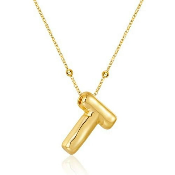 Balloon Initial Necklaces for Women Bubble Letter Necklace Gold Chain Pendant Alphabet Necklaces Dainty Letter Name Jewelry Gifts