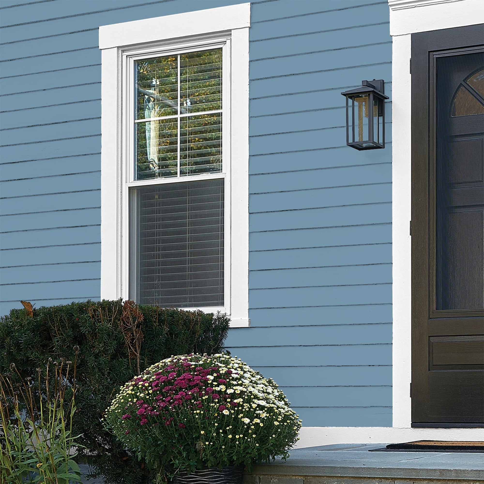 Glidden One Coat American Anthem / Blue Flat Exterior Paint with Primer, 1 Gallon