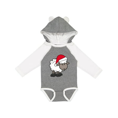 

Inktastic Christmas Santa Sheep Gift Baby Boy or Baby Girl Long Sleeve Bodysuit