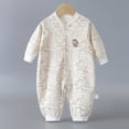 thumbnail image 2 of KPOPLK Baby Boys Pajamas One Piece Boys Button Down Long Sleeve Footless Sleepers for 0 3 6 9 12 18 Months Size 0-3 Months, 2 of 5