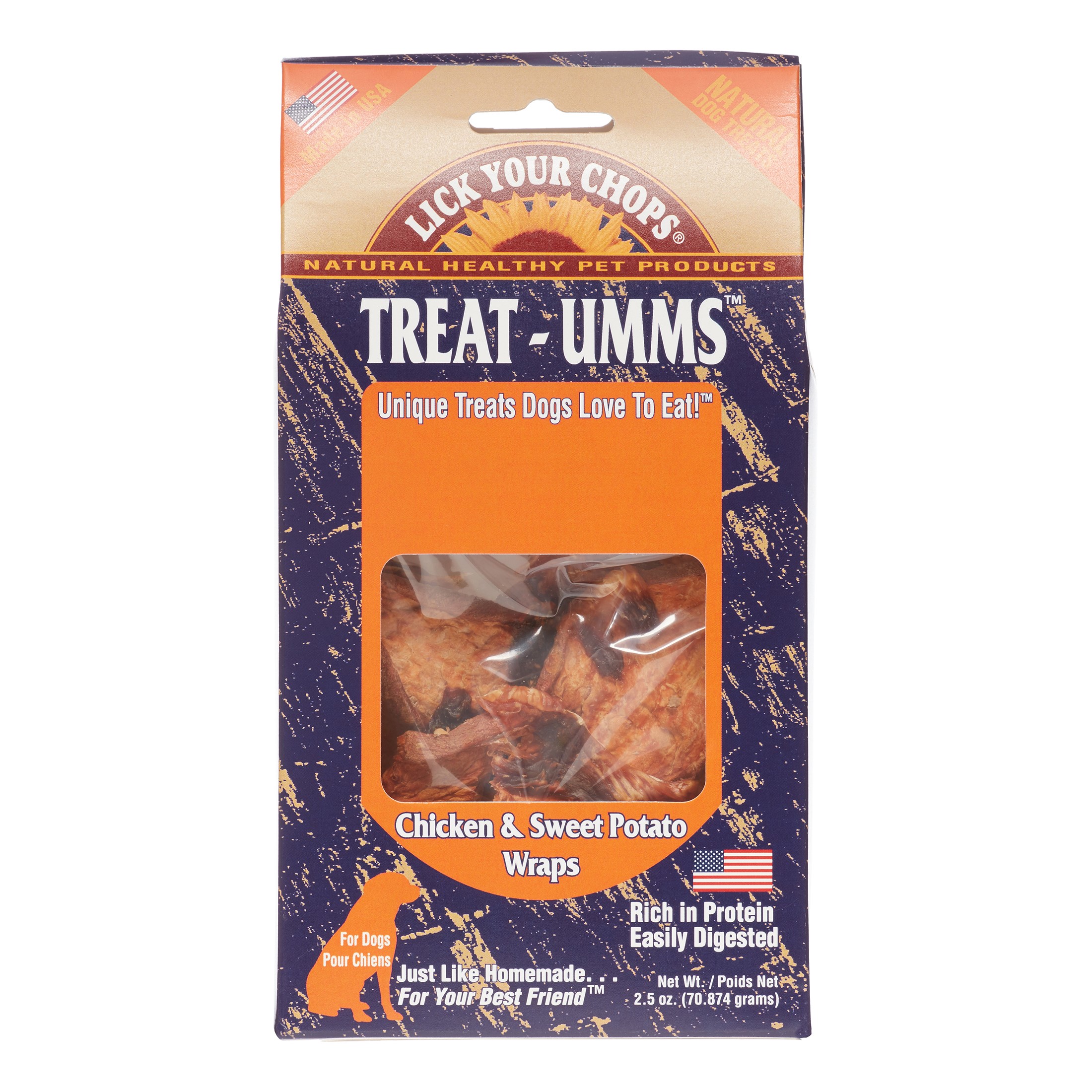 Lick Your Chops Treat Umms Dog Treats Chicken and Sweet Potato
